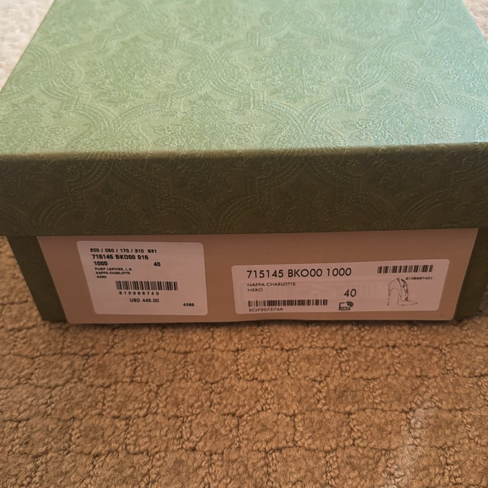 GUCCI Napa Charlotte Pumps 40 Black - Picture 4 of 5